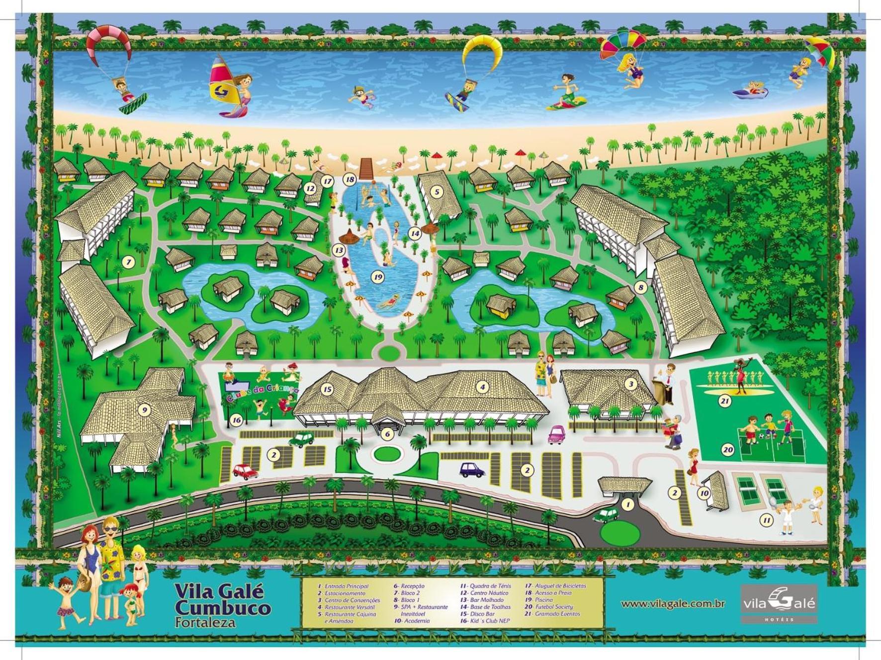 Vila Gale Resort Cumbuco Caucaia Exterior photo Villa Gale Cumbúco resort map